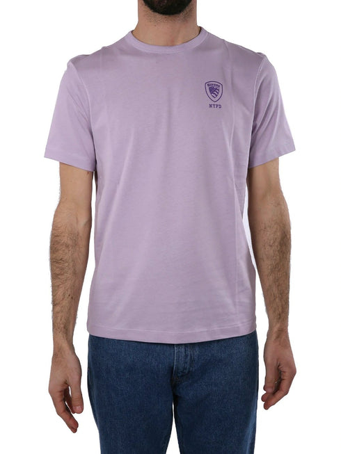 T-shirt Uomo logo piccolo davanti Lilla BLAUER- Francavilla Moda